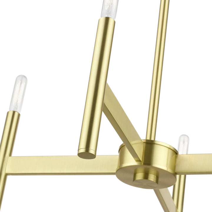 4-Light Satin Brass Chandelier