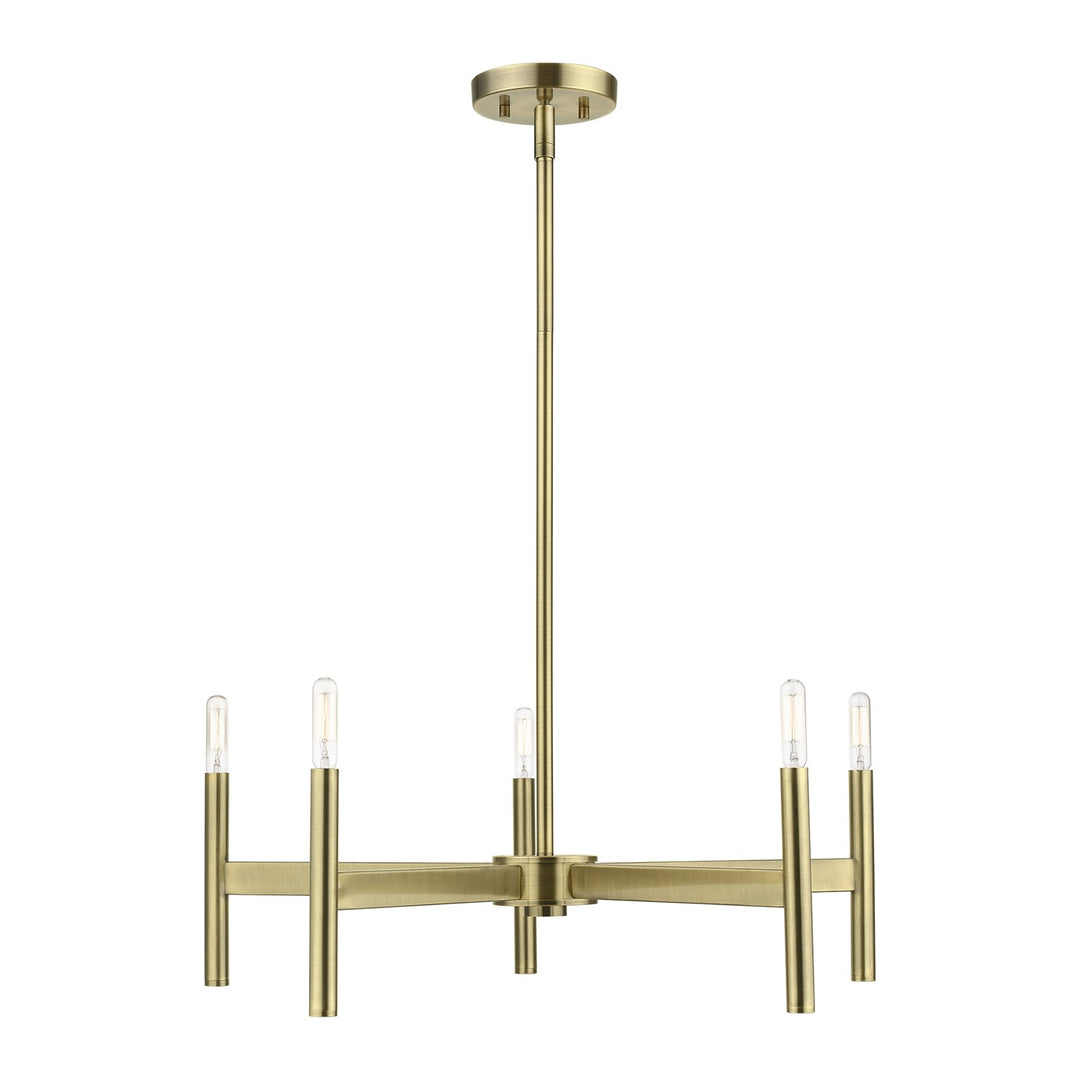 5-Light Antique Brass Chandelier by Livex Lighting