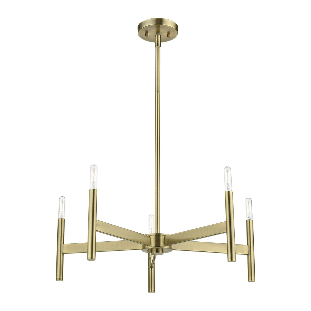 5-Light Antique Brass Chandelier