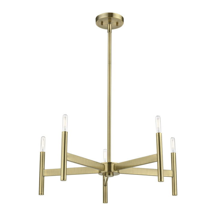 5-Light Antique Brass Chandelier