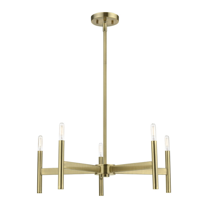 5-Light Antique Brass Chandelier
