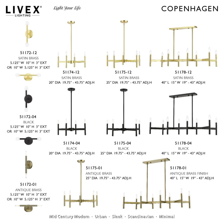 5-Light Black Chandelier