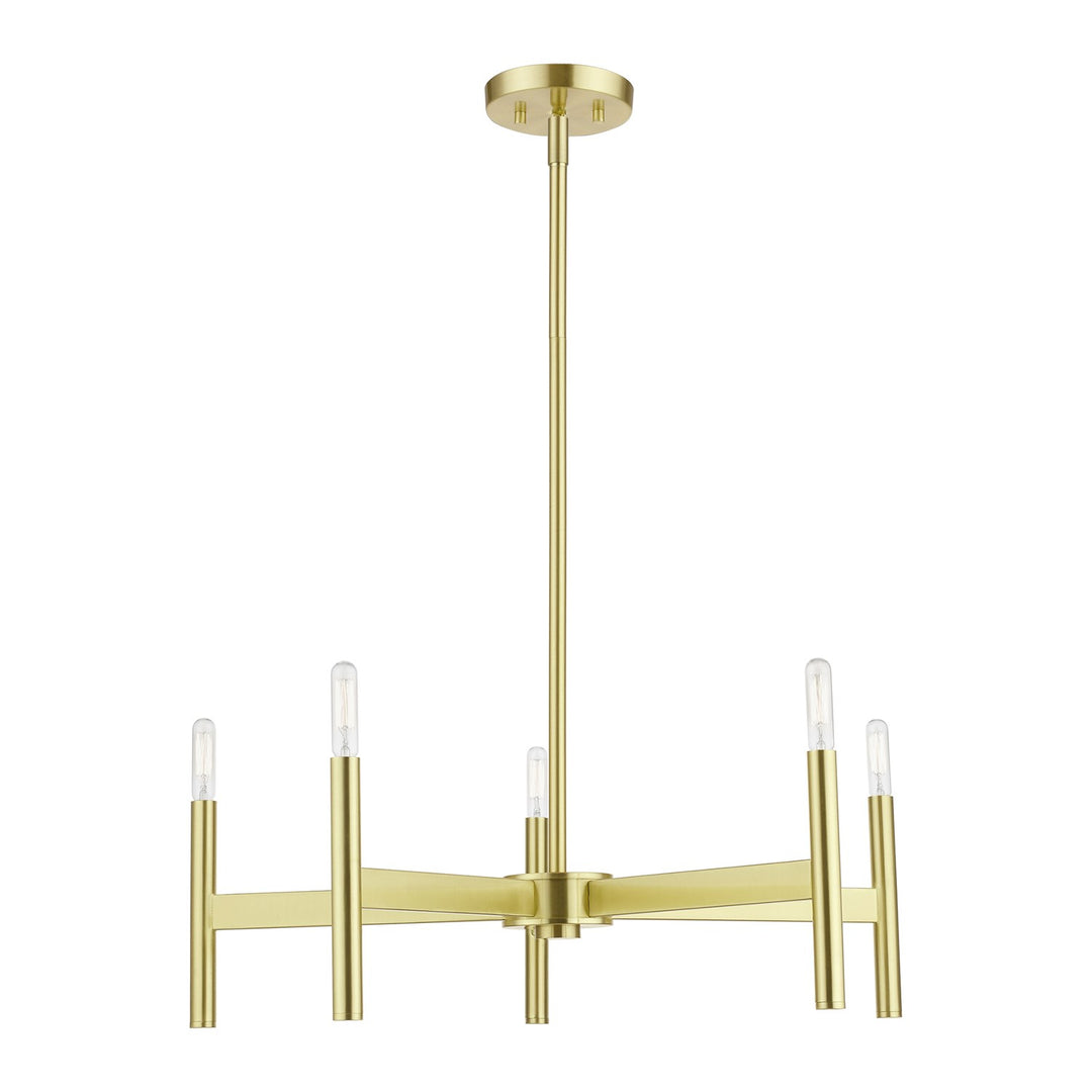 5-Light Satin Brass Chandelier