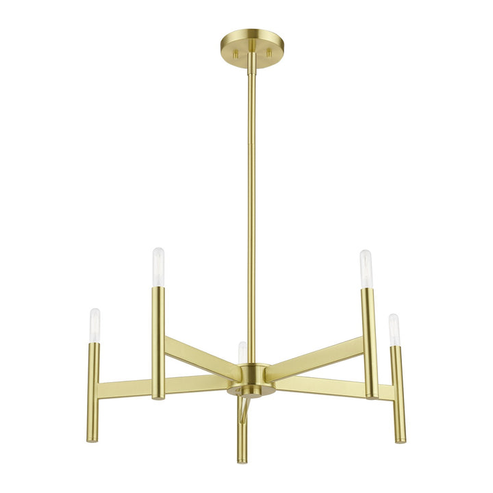 5-Light Satin Brass Chandelier