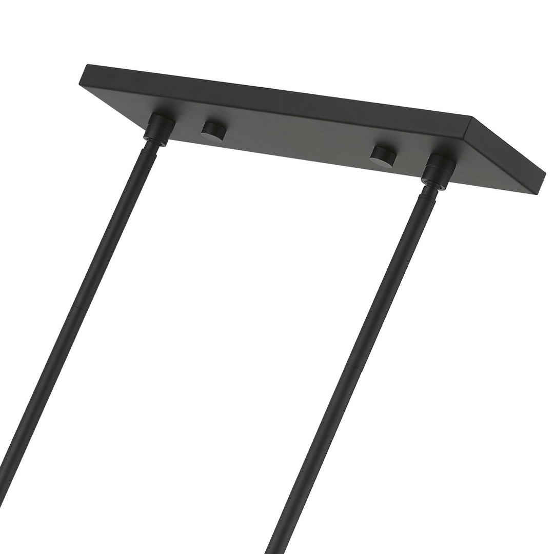 8-Light Black Linear Chandelier