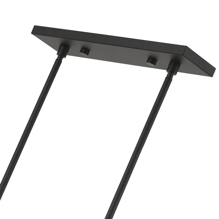 8-Light Black Linear Chandelier
