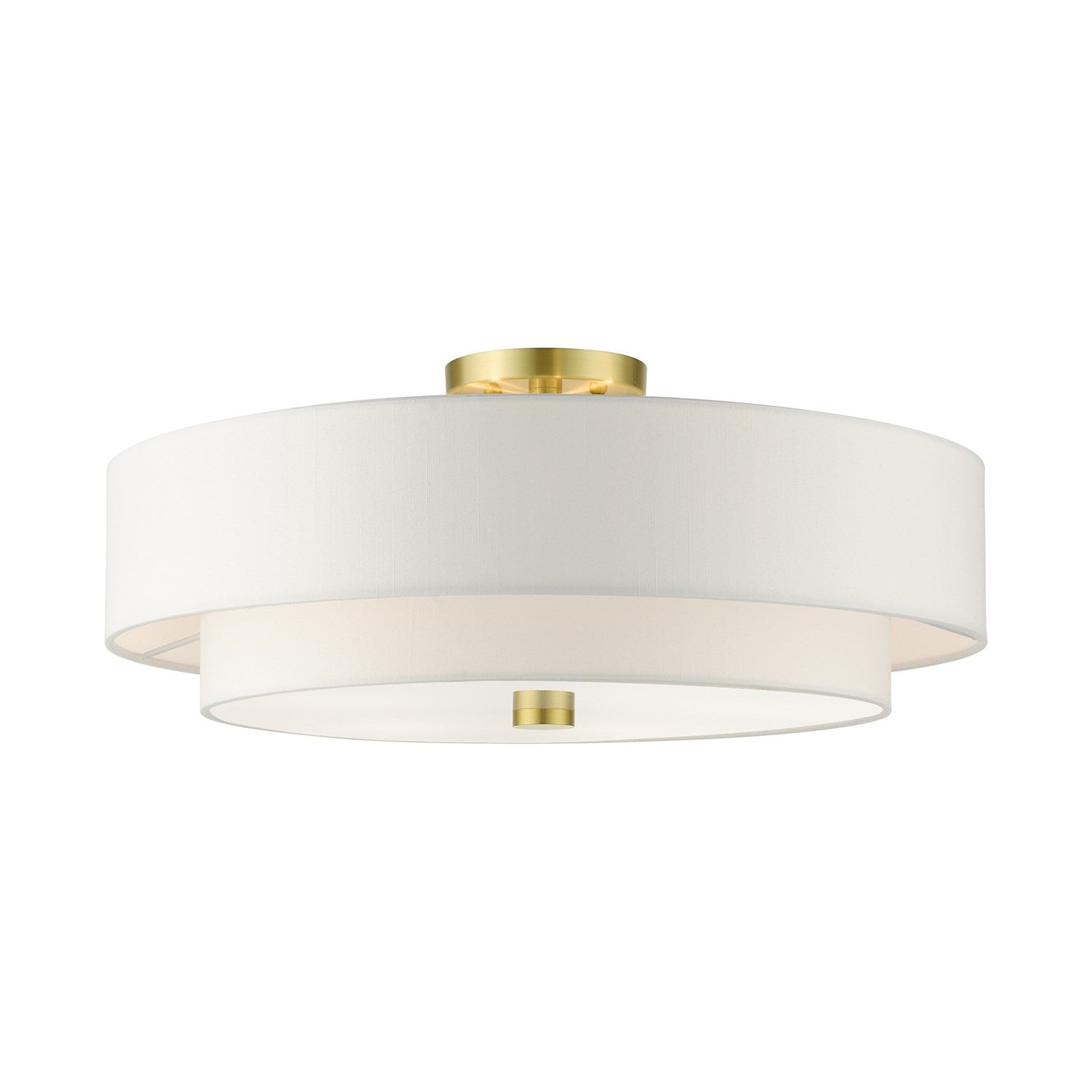 5 Light Satin Brass Semi Flush by Livex Lighting