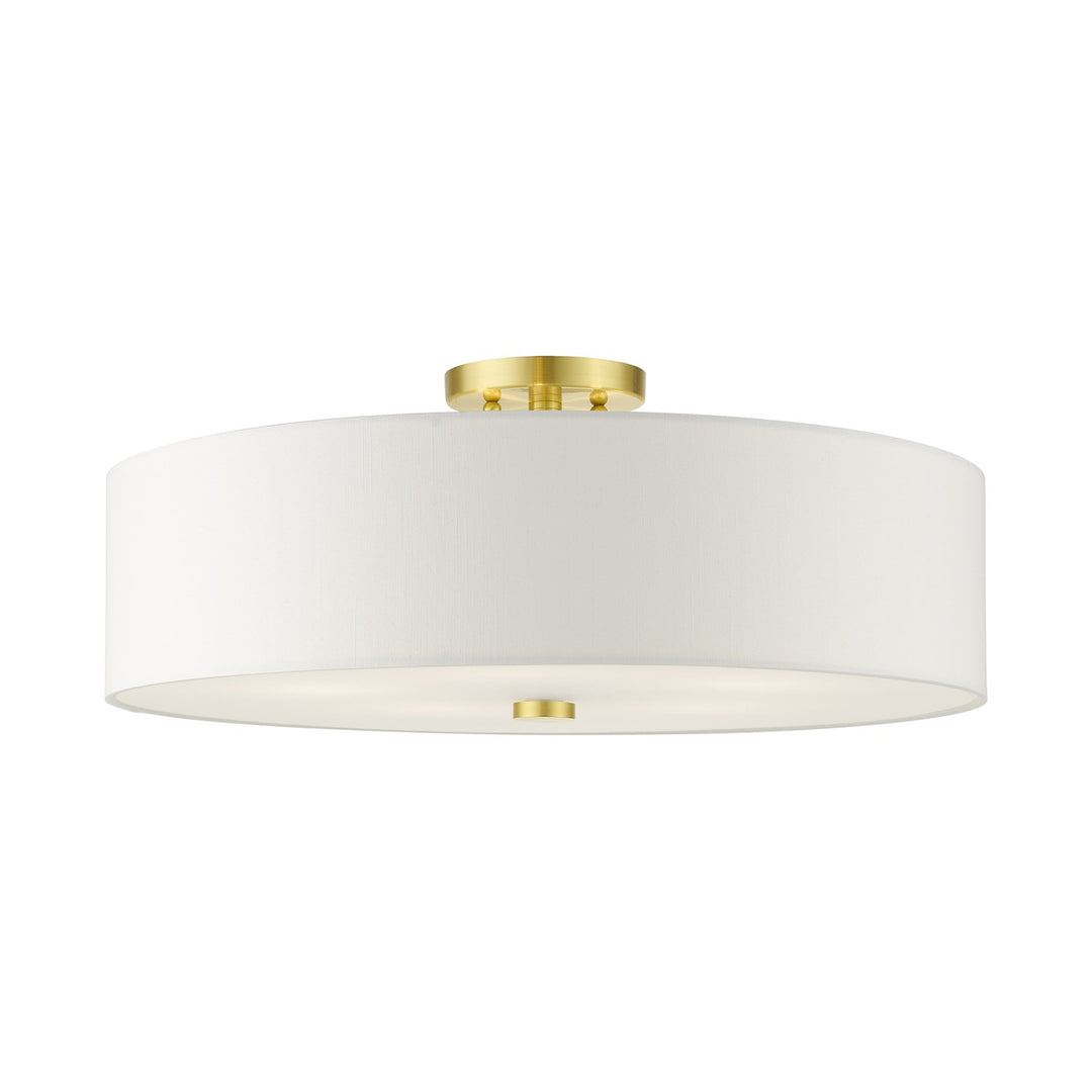 5 Light Satin Brass Semi Flush by Livex Lighting