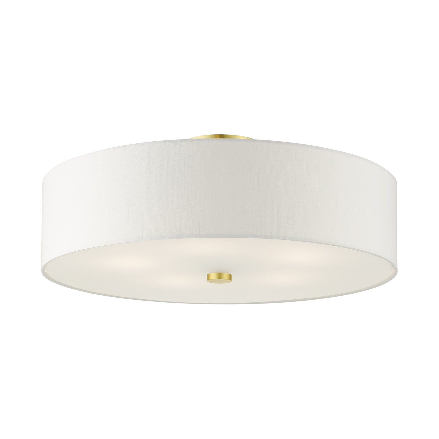 5 Light Satin Brass Semi Flush