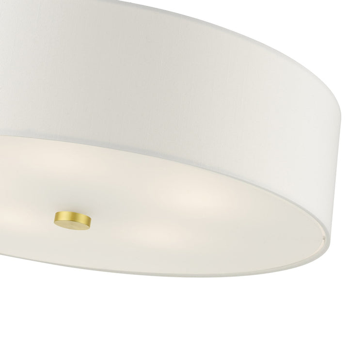 5 Light Satin Brass Semi Flush