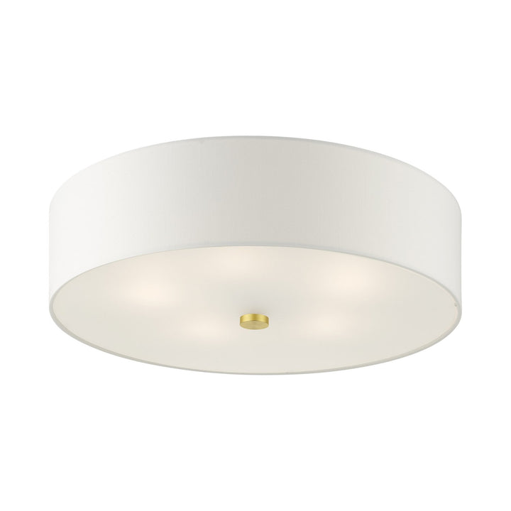 5 Light Satin Brass Semi Flush