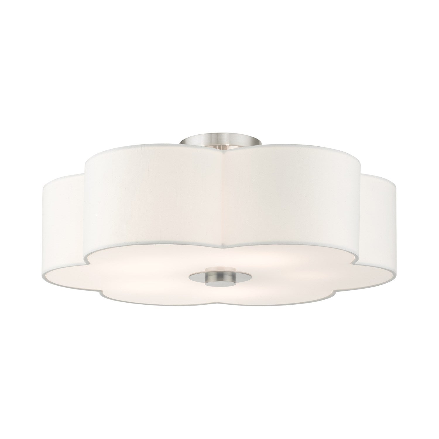 5 Light Brushed Nickel Semi Flush