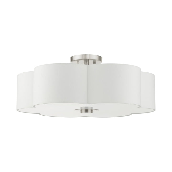 5 Light Brushed Nickel Semi Flush