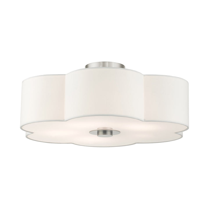 5 Light Brushed Nickel Semi Flush