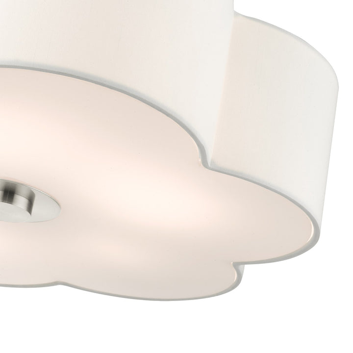 5 Light Brushed Nickel Semi Flush