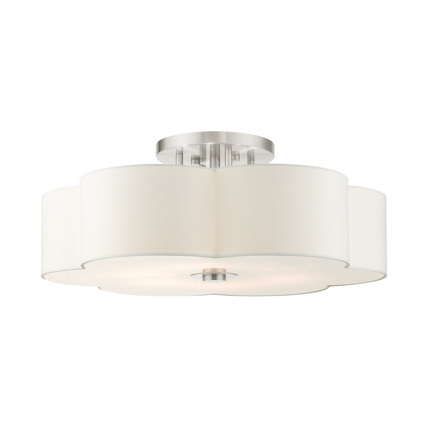 6 Light Brushed Nickel Semi Flush by Livex Lighting
