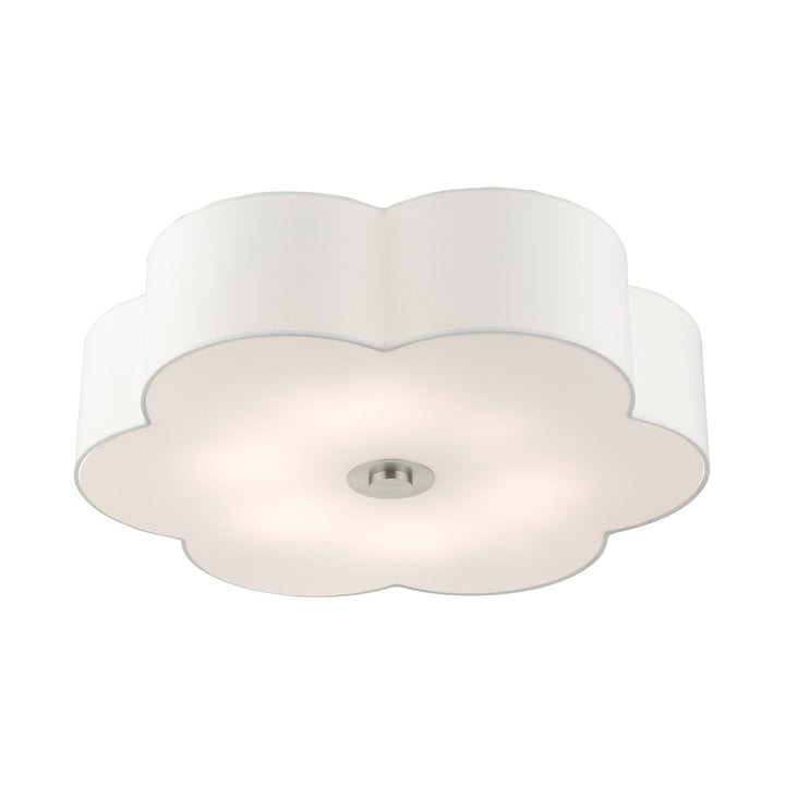 6 Light Brushed Nickel Semi Flush