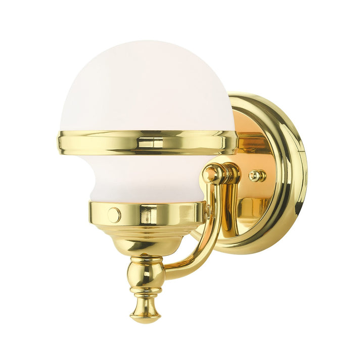 1 Light Polished Brass Wall Sconce by Livex Lighting