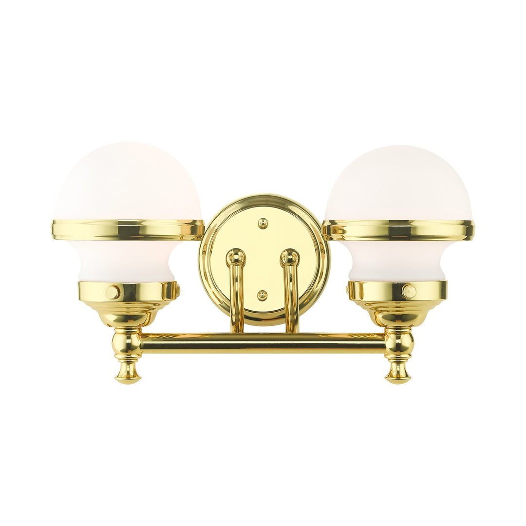 2 Light Polished Brass Bath Vanity by Livex Lighting