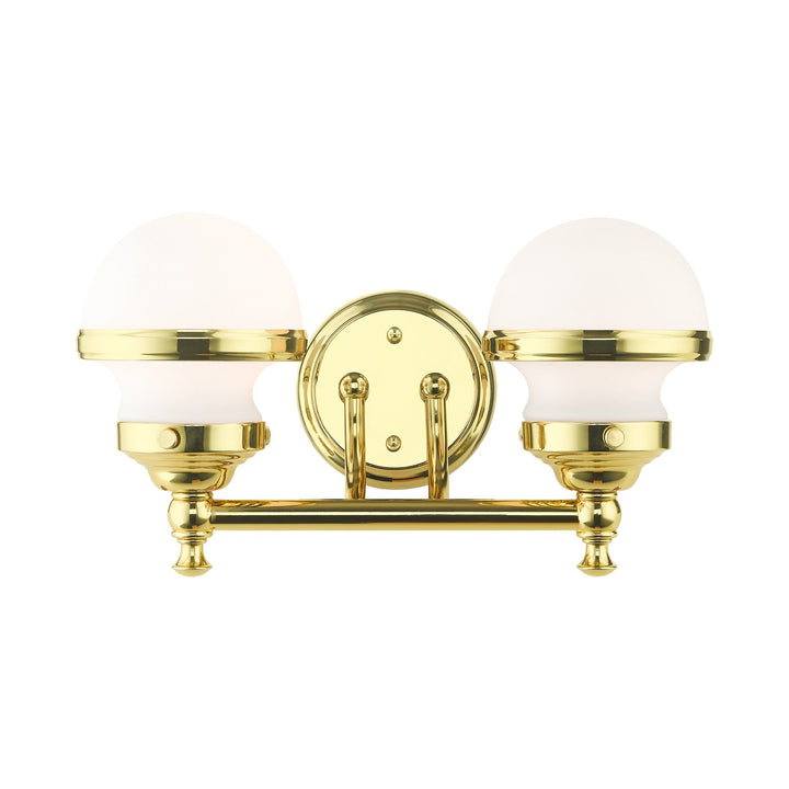 2 Light Polished Brass Bath Vanity by Livex Lighting