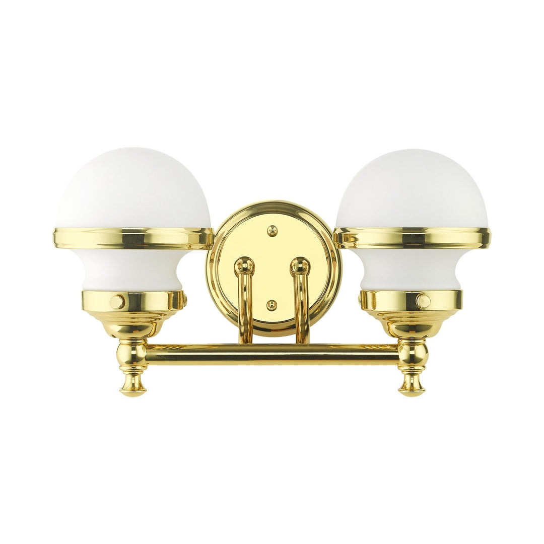 2 Light Polished Brass Bath Vanity