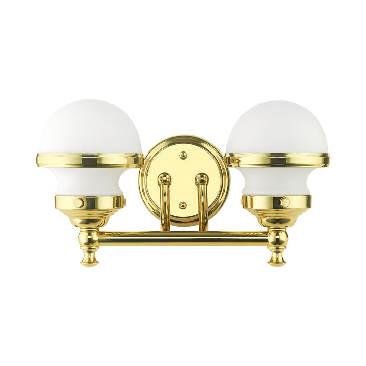 2 Light Polished Brass Bath Vanity