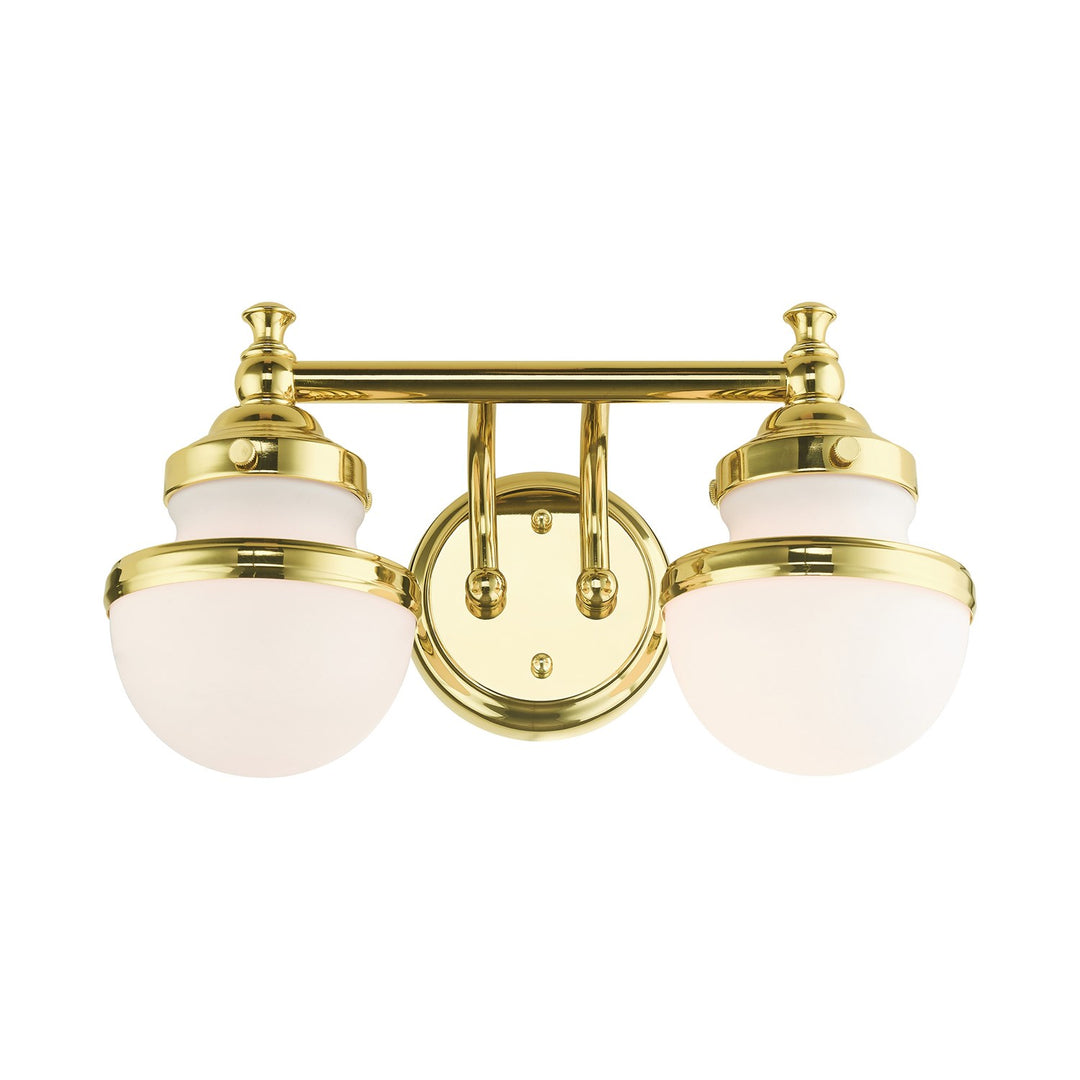 2 Light Polished Brass Bath Vanity