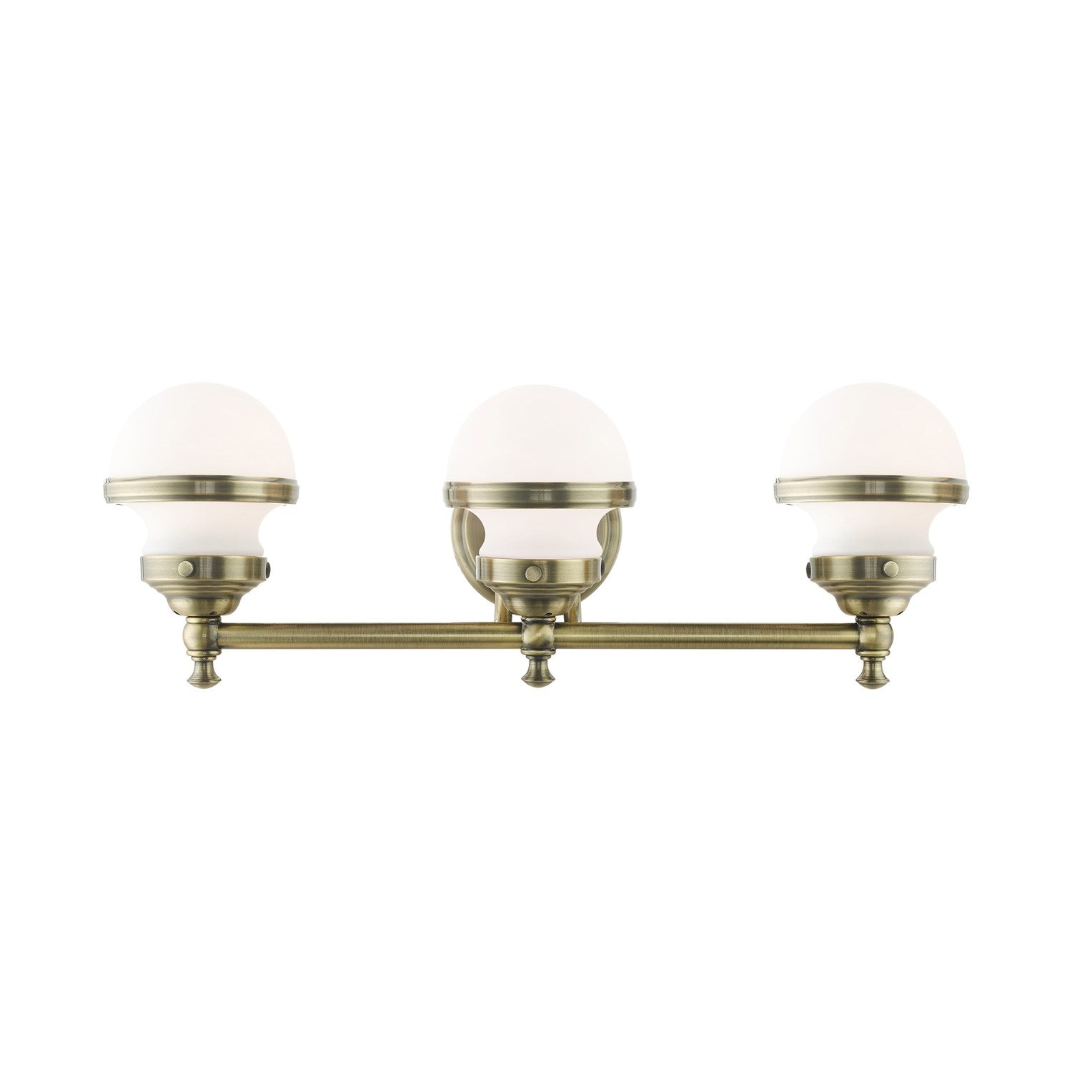 3 Light Antique Brass Bath Vanity by Livex Lighting