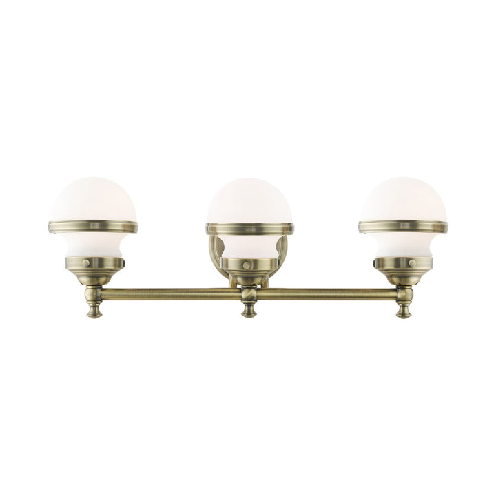 3 Light Antique Brass Bath Vanity by Livex Lighting