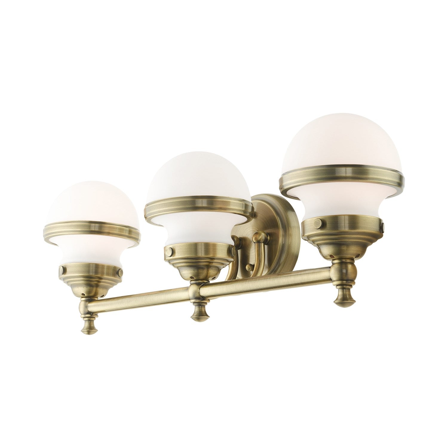 3 Light Antique Brass Bath Vanity