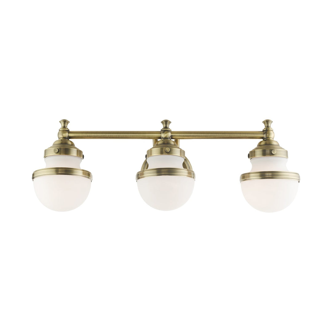 3 Light Antique Brass Bath Vanity