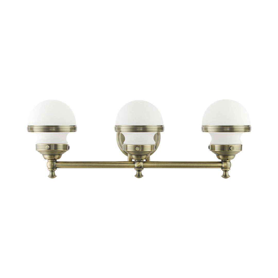3 Light Antique Brass Bath Vanity
