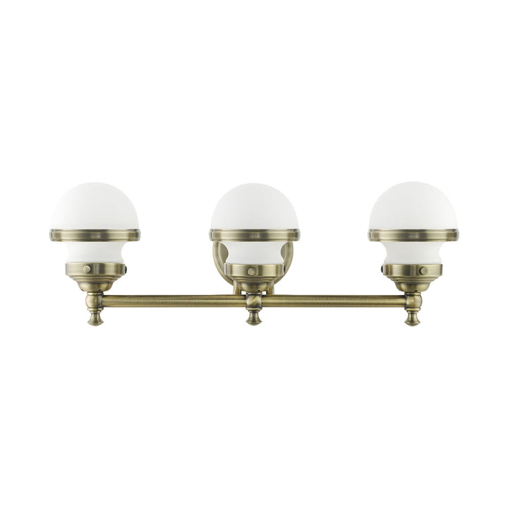 3 Light Antique Brass Bath Vanity
