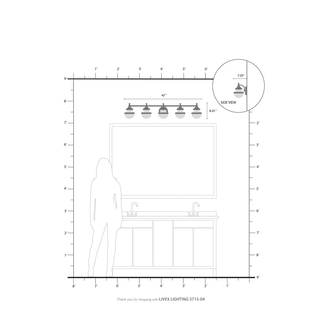 5 Light Black Bath Vanity