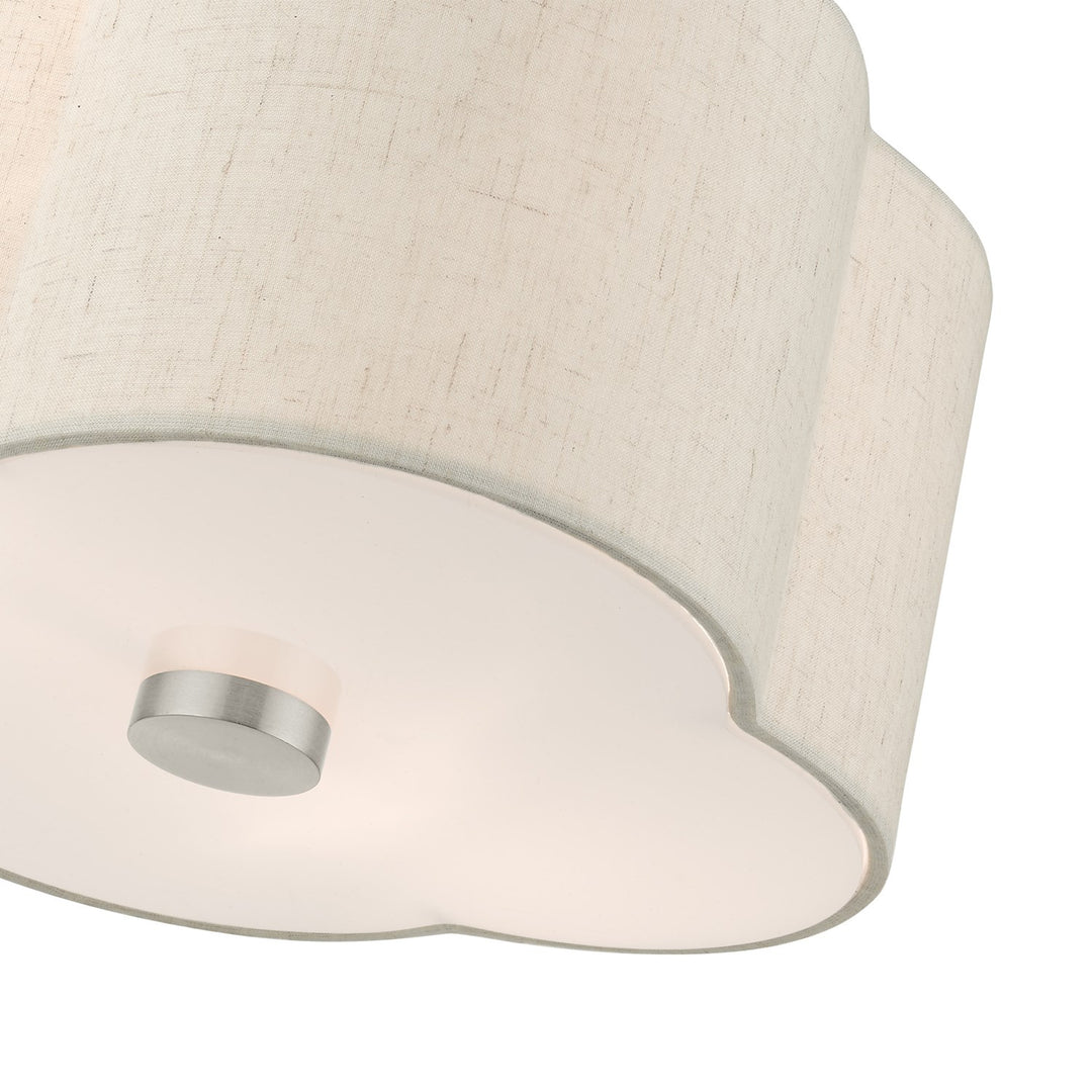 2 Light Brushed Nickel Semi Flush
