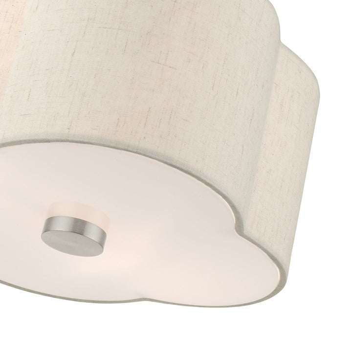 2 Light Brushed Nickel Semi Flush