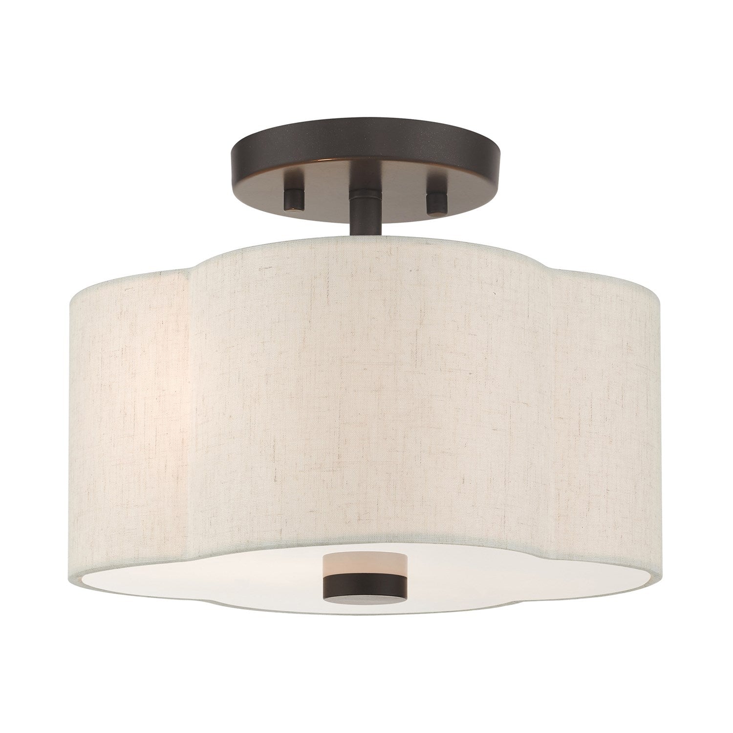 2 Light English Bronze Semi Flush by Livex Lighting