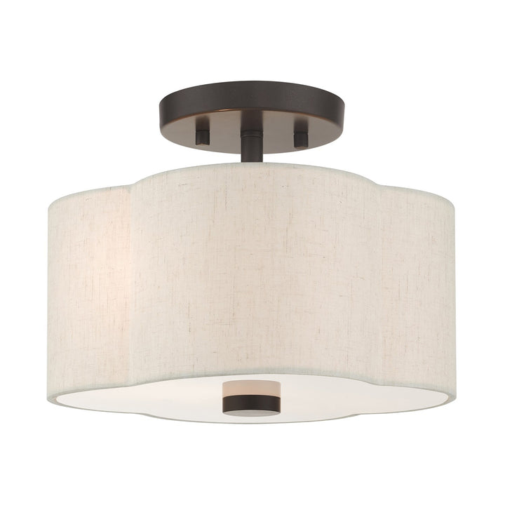 2 Light English Bronze Semi Flush by Livex Lighting