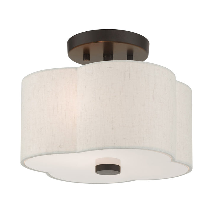 2 Light English Bronze Semi Flush