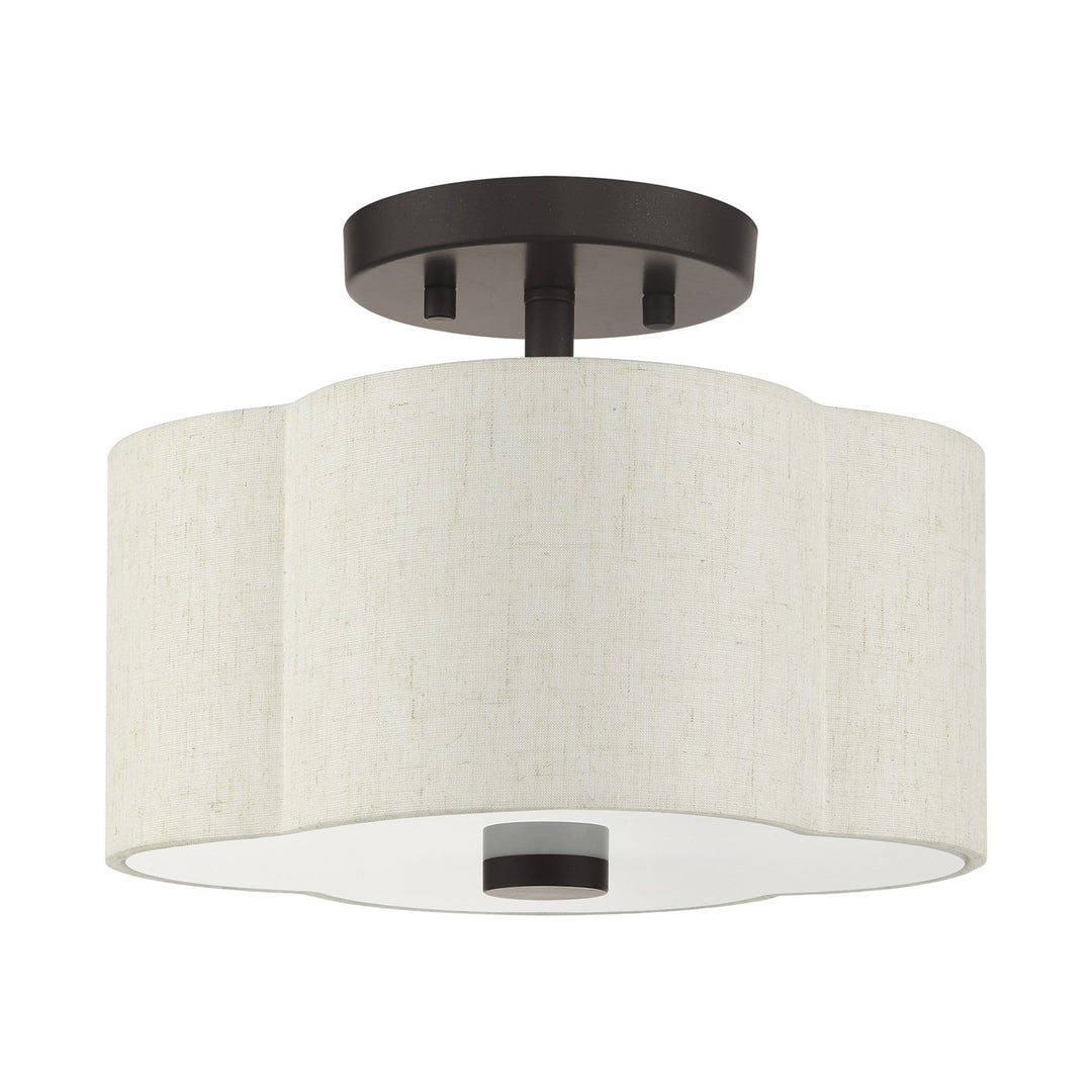2 Light English Bronze Semi Flush