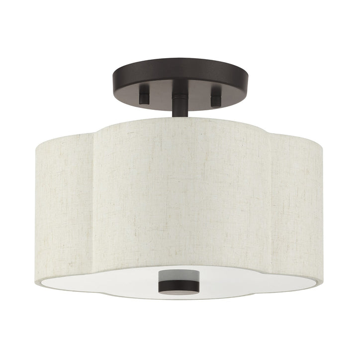 2 Light English Bronze Semi Flush