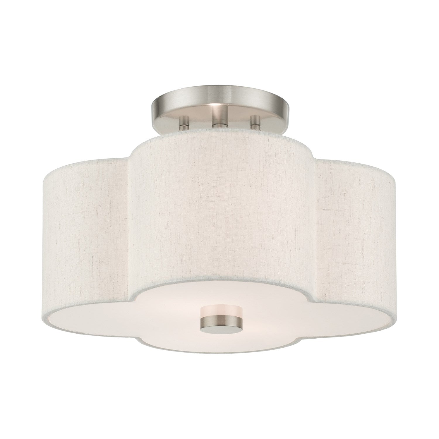 2 Light Brushed Nickel Semi Flush