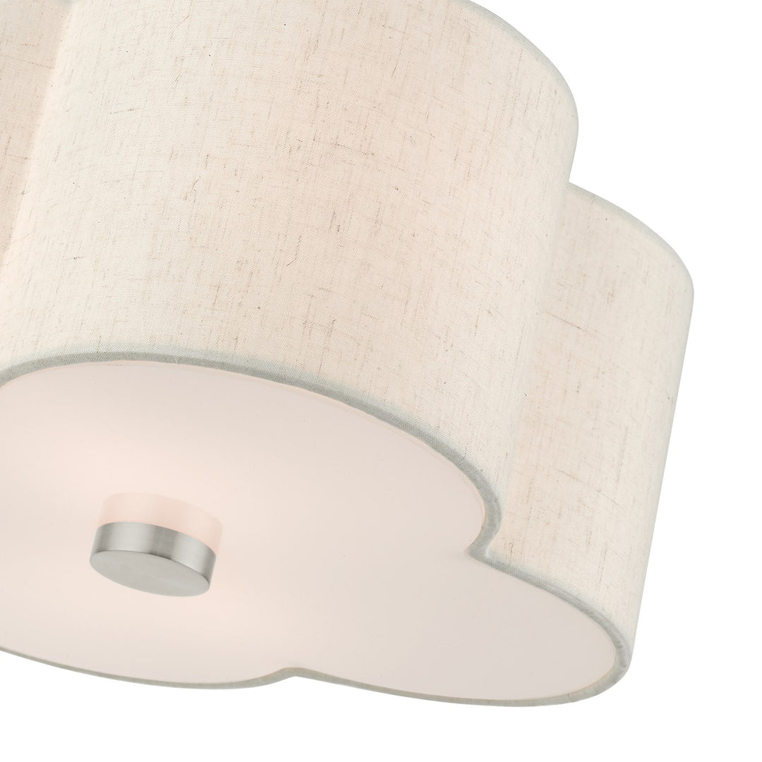 2 Light Brushed Nickel Semi Flush