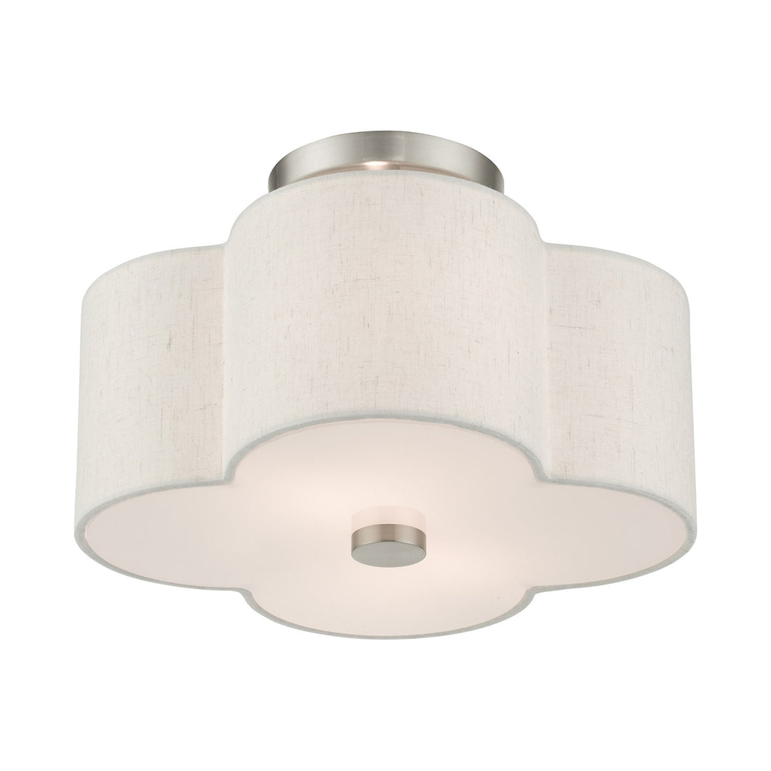 2 Light Brushed Nickel Semi Flush
