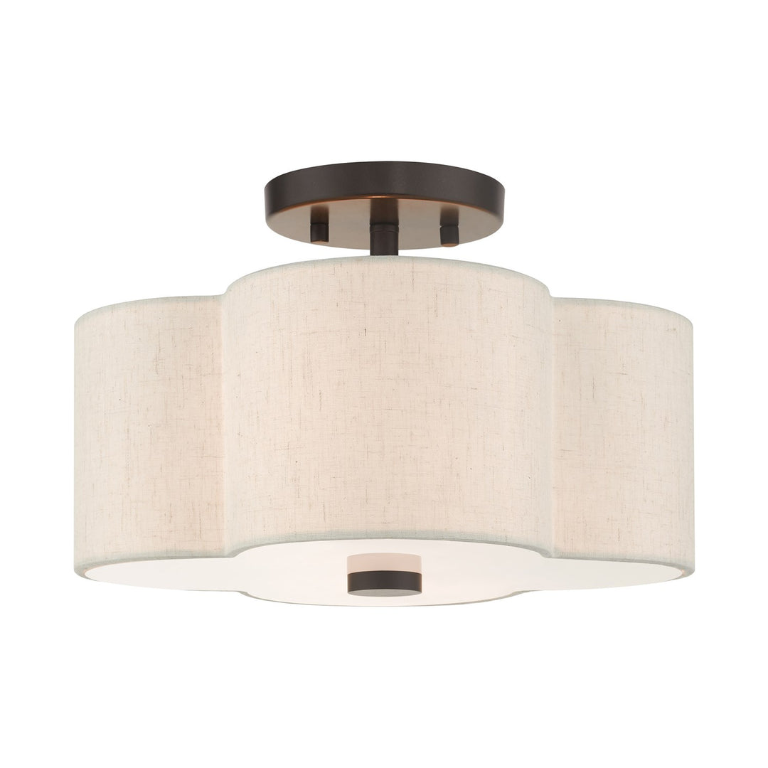 2 Light English Bronze Semi Flush by Livex Lighting