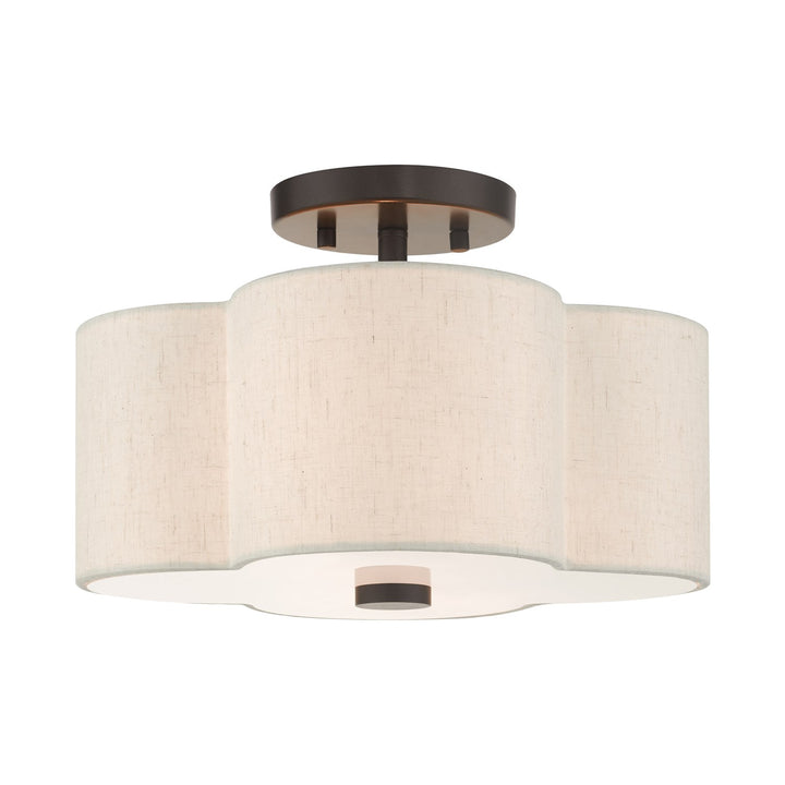 2 Light English Bronze Semi Flush by Livex Lighting