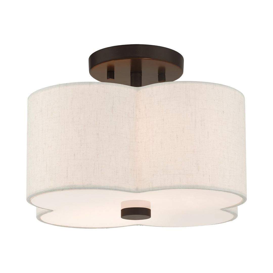 2 Light English Bronze Semi Flush