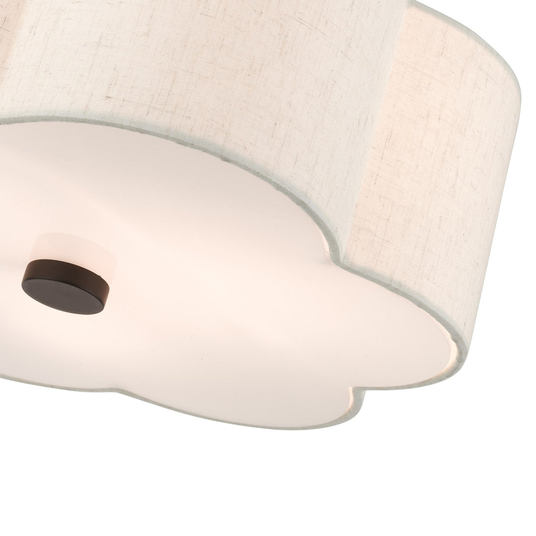 3 Light English Bronze Semi Flush