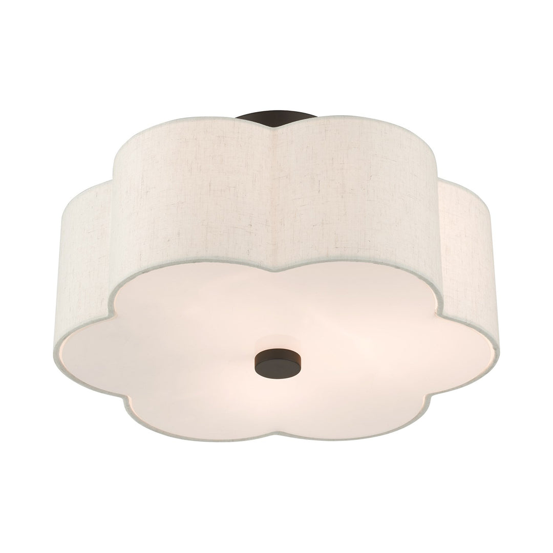 3 Light English Bronze Semi Flush