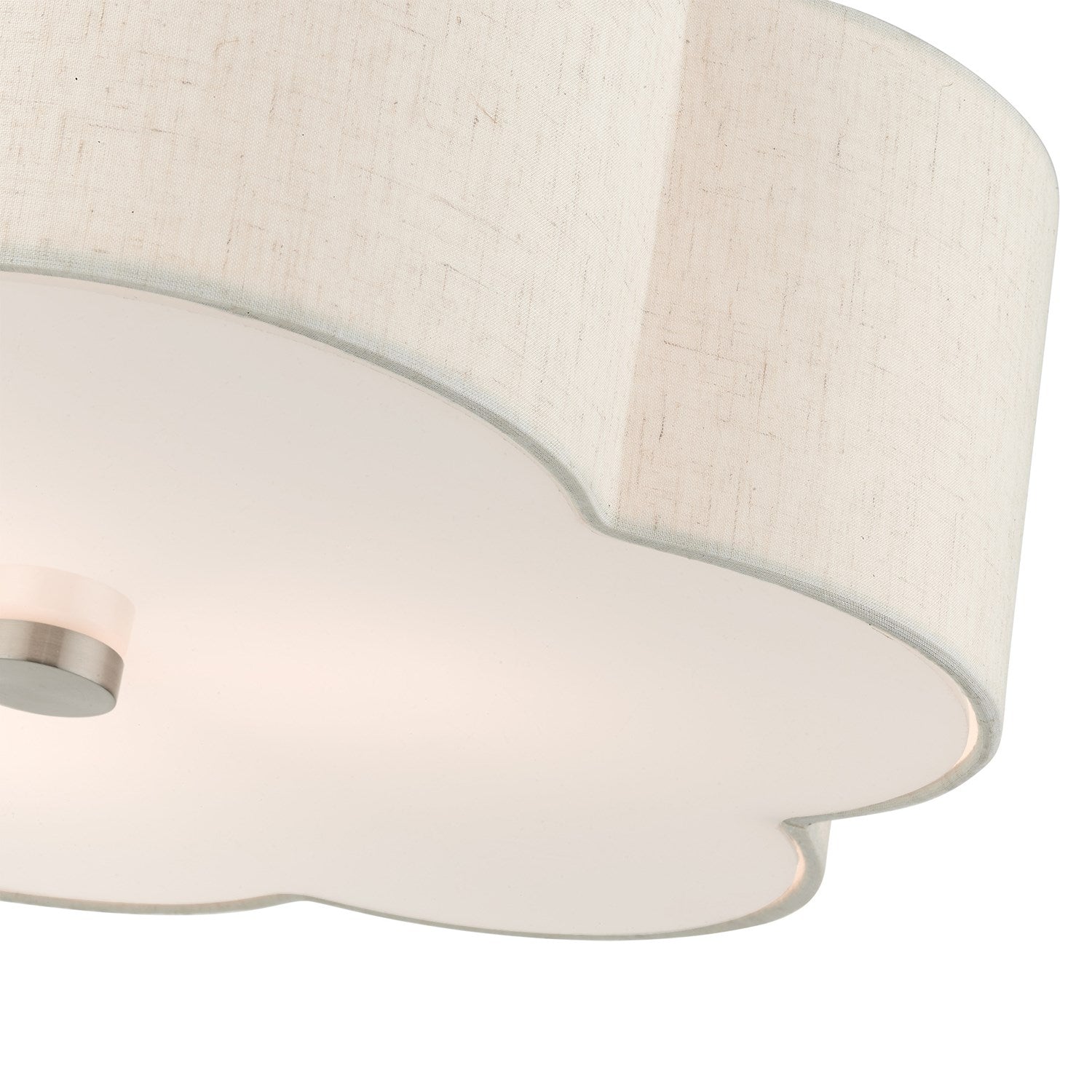3 Light Brushed Nickel Semi Flush